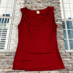 NWT Women’s Nic & Jess Red Scoop Neck Sleeveless Blouse (L) GL09